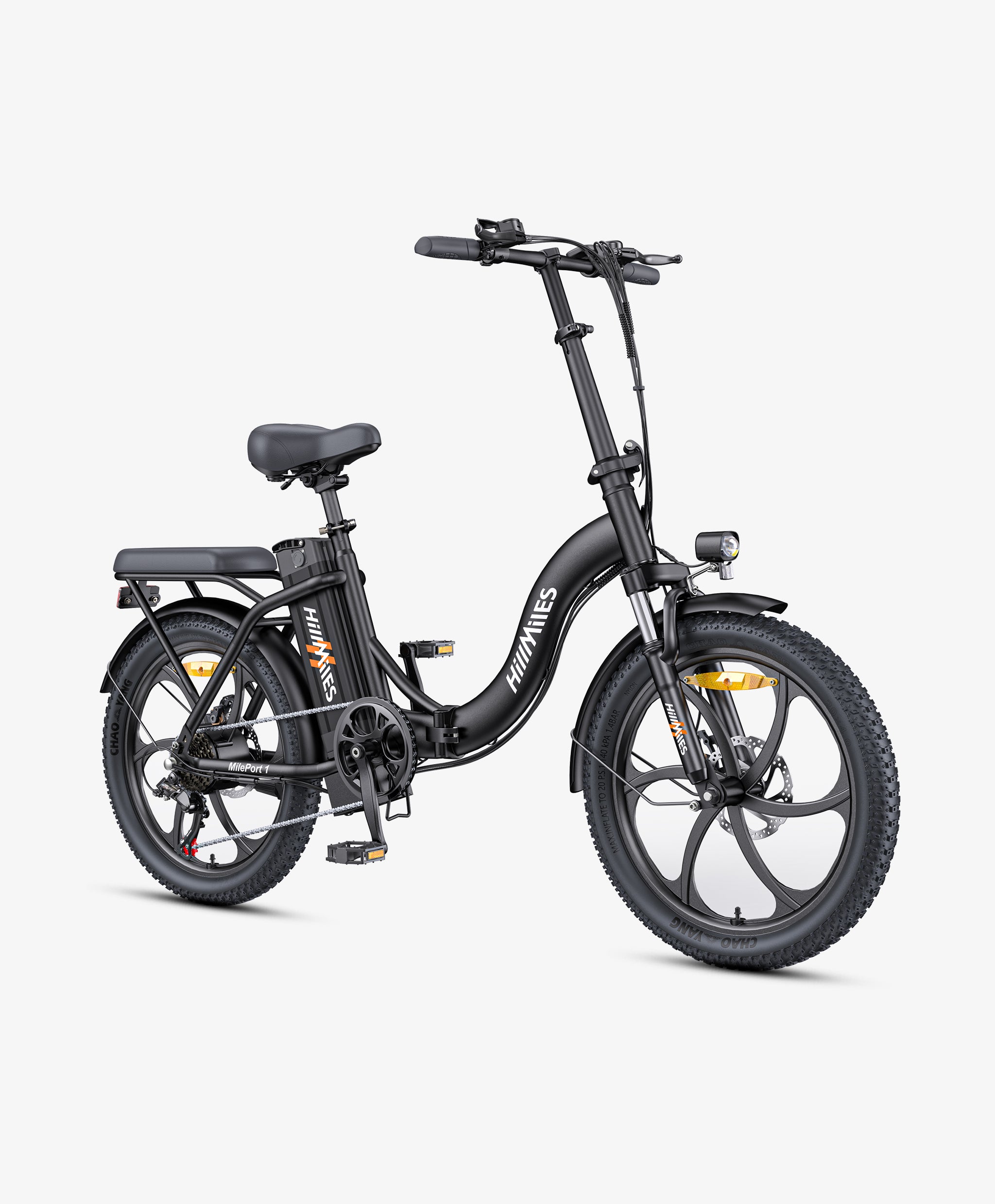 HillMiles MilePort 1: Long Range Folding Fat Tire E-bike